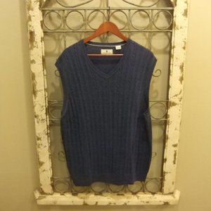 SOUTHERN PINES MENS BLUE V-NECK SWEATER VEST - XL